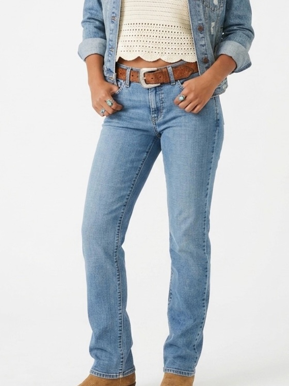 Vintage 80s Wrangler High Rise Straight Leg Mom Jeans Western Gothic Denim W30